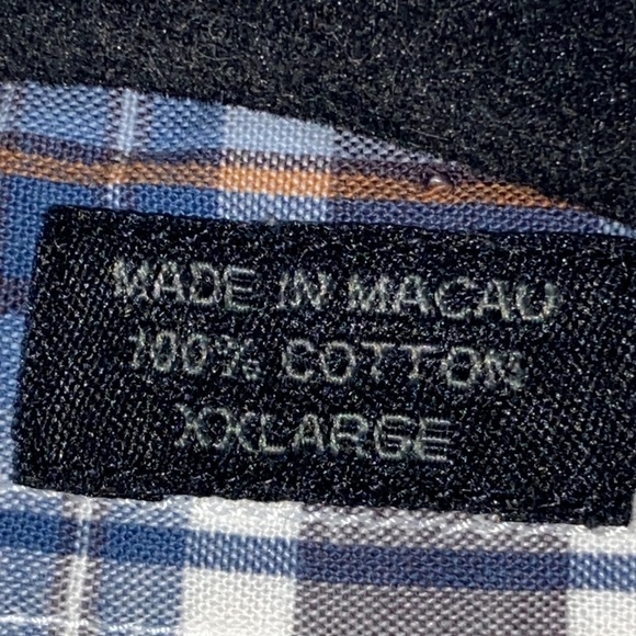 BULLHEAD WESTERN-SHIRT MENS SIZE XXL BLUE PLAID PEARL SNAP BUTTONS 100-% COTTON - Picture 3 of 12